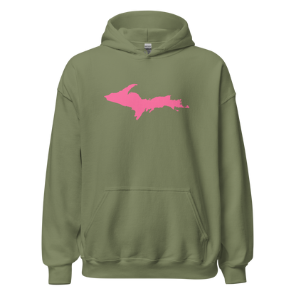 Michigan Upper Peninsula Hoodie (w/ Pink UP Outline) | Unisex Standard