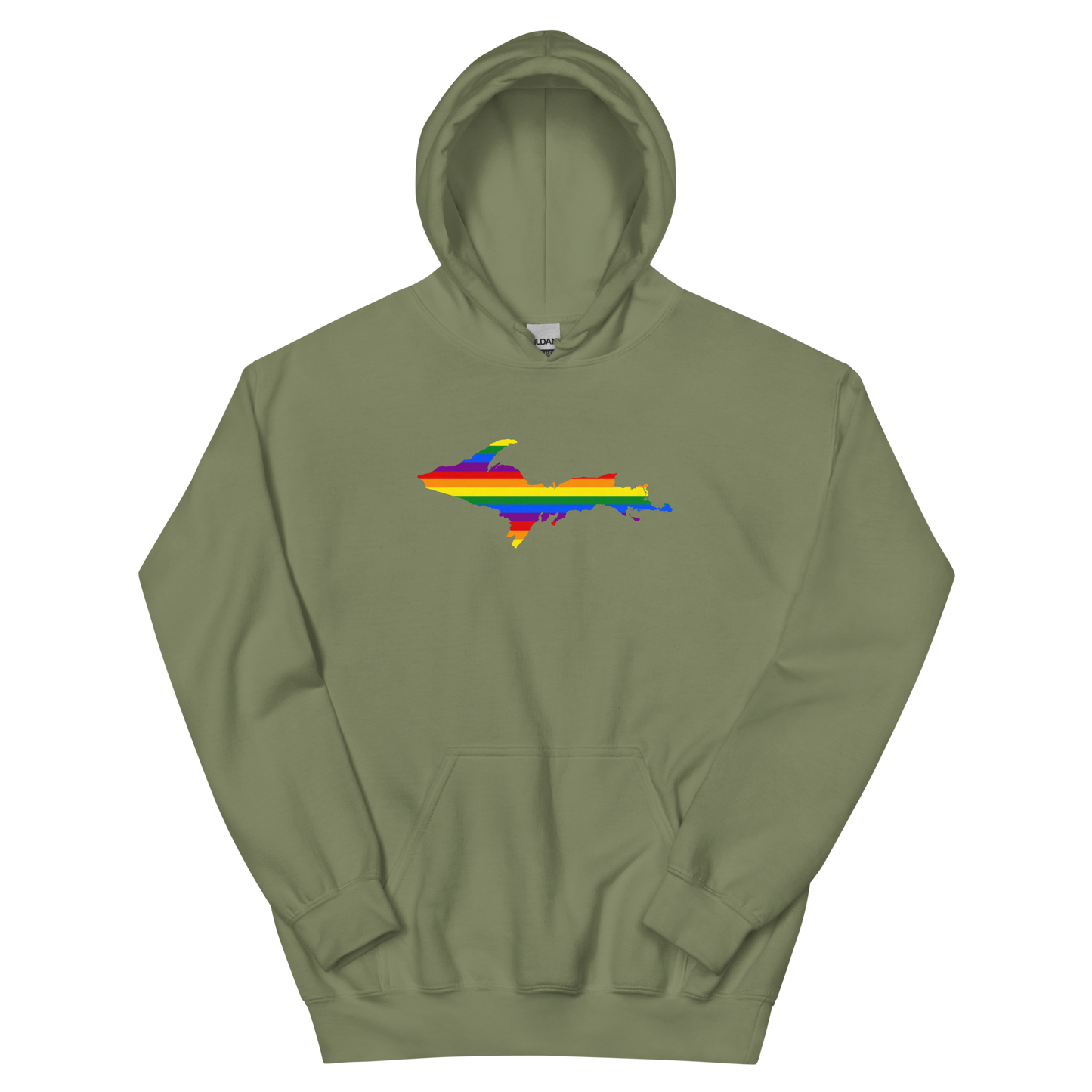 Michigan Upper Peninsula Hoodie (w/ UP Pride Flag Outline) | Unisex Standard