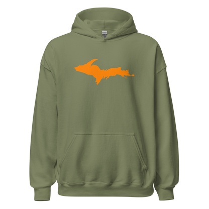 Michigan Upper Peninsula Hoodie (w/ Orange UP Outline) | Unisex Standard