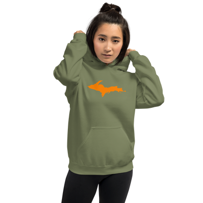 Michigan Upper Peninsula Hoodie (w/ Orange UP Outline) | Unisex Standard