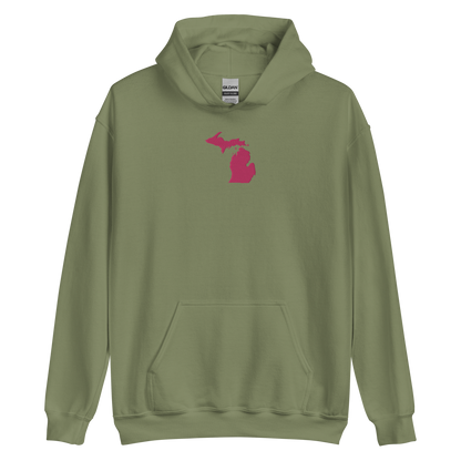 Michigan Hoodie (w/ Pink MI Outline) | Unisex Standard - Emb.