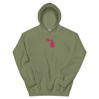 Michigan Hoodie (w/ Pink MI Outline) | Unisex Standard - Emb.