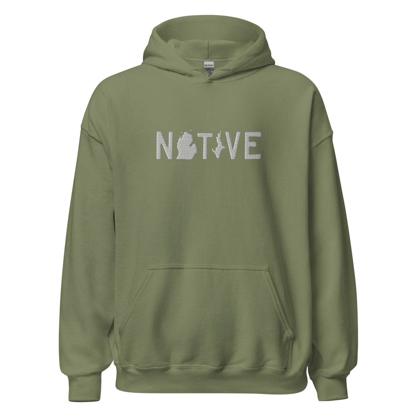 Michigan 'Native' Hoodie (Licence Plate Font) | Unisex Standard - Emb.