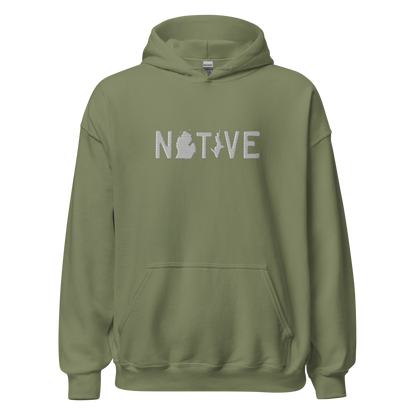 Michigan 'Native' Hoodie (Licence Plate Font) | Unisex Standard - Emb.