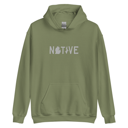 Michigan 'Native' Hoodie (Licence Plate Font) | Unisex Standard - Emb.