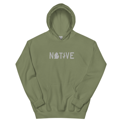 Michigan 'Native' Hoodie (Licence Plate Font) | Unisex Standard - Emb.