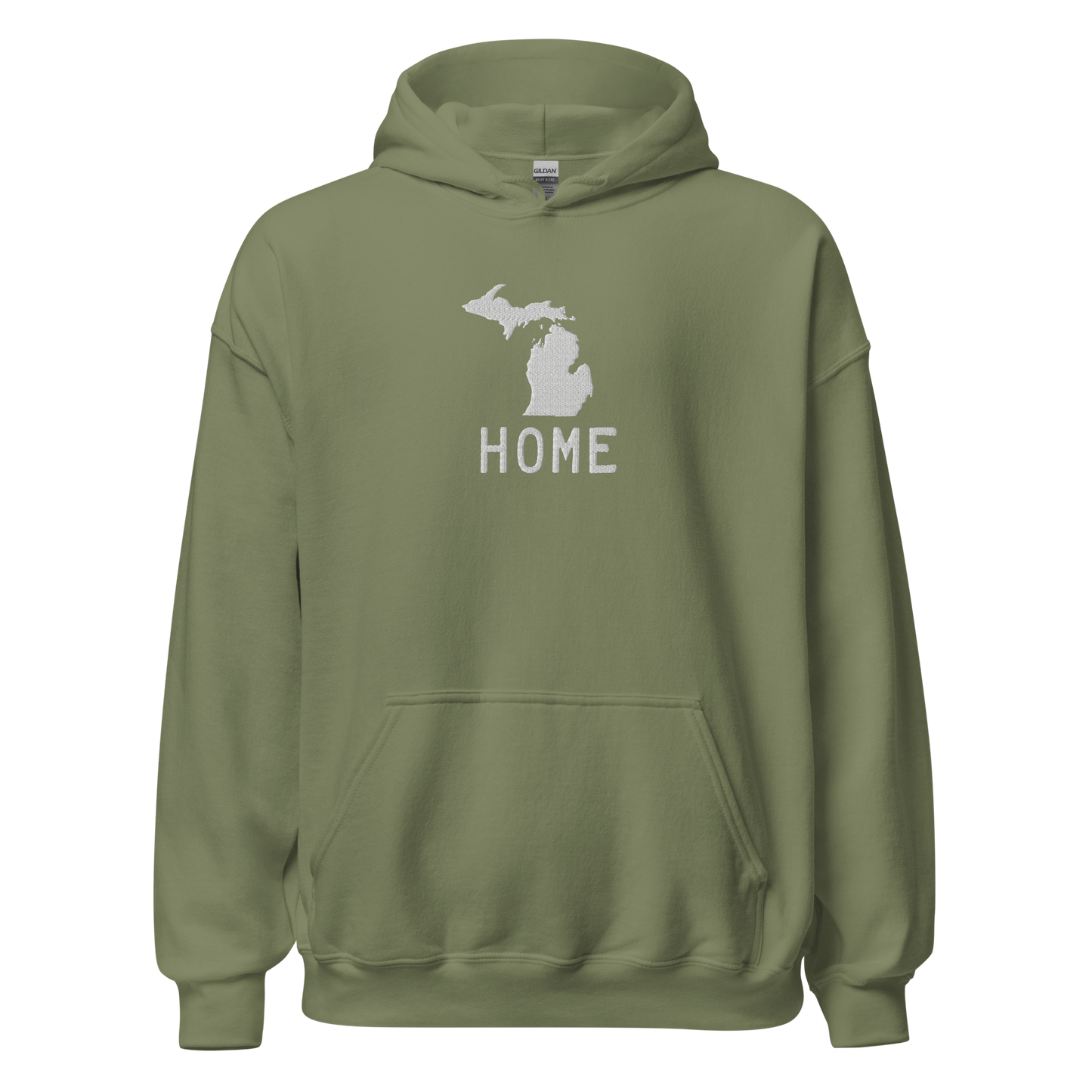 Michigan 'Home' Hoodie (Licence Plate Font) | Unisex Standard - Emb.