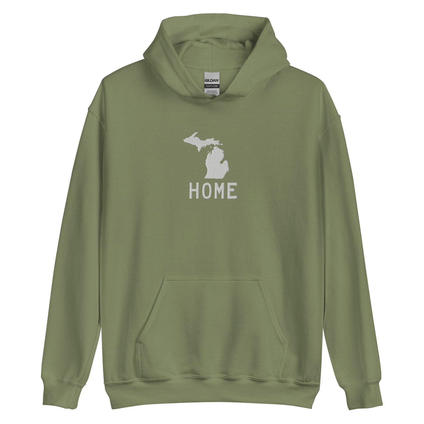 Michigan 'Home' Hoodie (Licence Plate Font) | Unisex Standard - Emb.