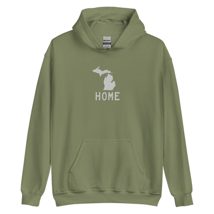 Michigan 'Home' Hoodie (Licence Plate Font) | Unisex Standard - Emb.