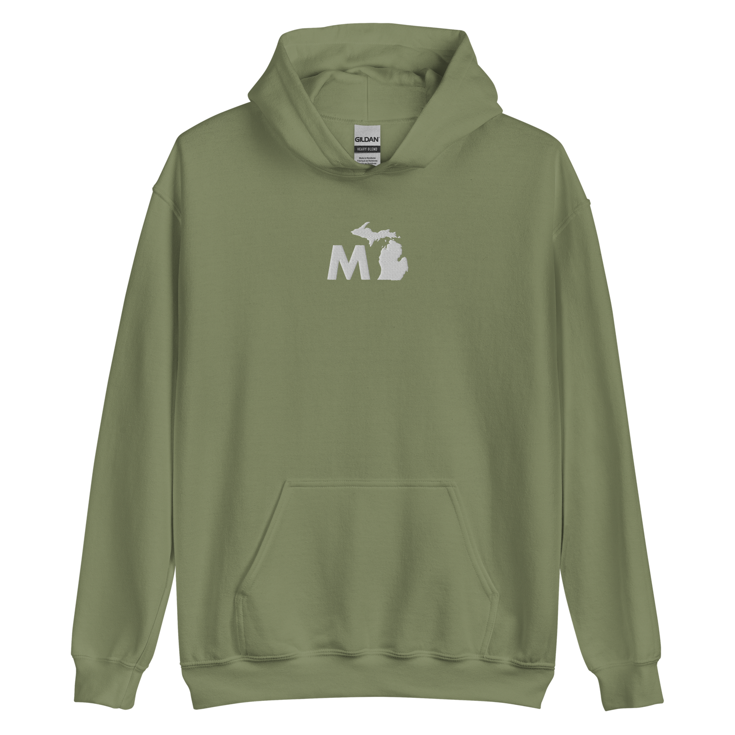 Michigan 'MI' Hoodie (Geometric Sans Font) | Unisex Standard - Emb.