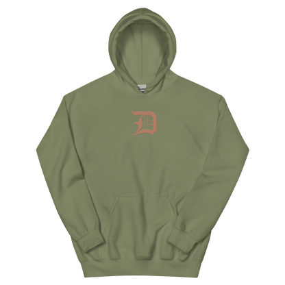 Detroit 'Old English D' Hoodie (Copper Color) | Unisex Standard - Emb.