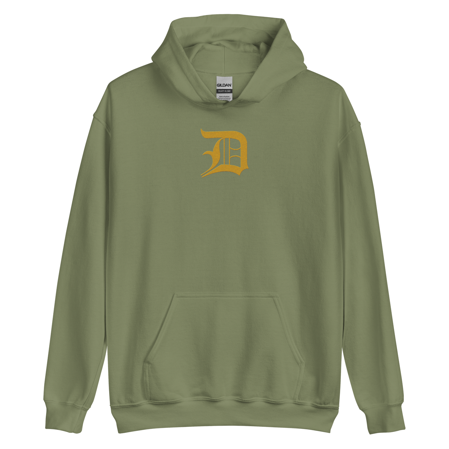 Detroit 'Old English D' Hoodie (Gold) | Unisex Standard - Emb.