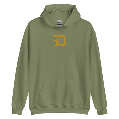 Detroit 'Old English D' Hoodie (Gold) | Unisex Standard - Emb.