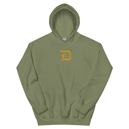 Detroit 'Old English D' Hoodie (Gold) | Unisex Standard - Emb.