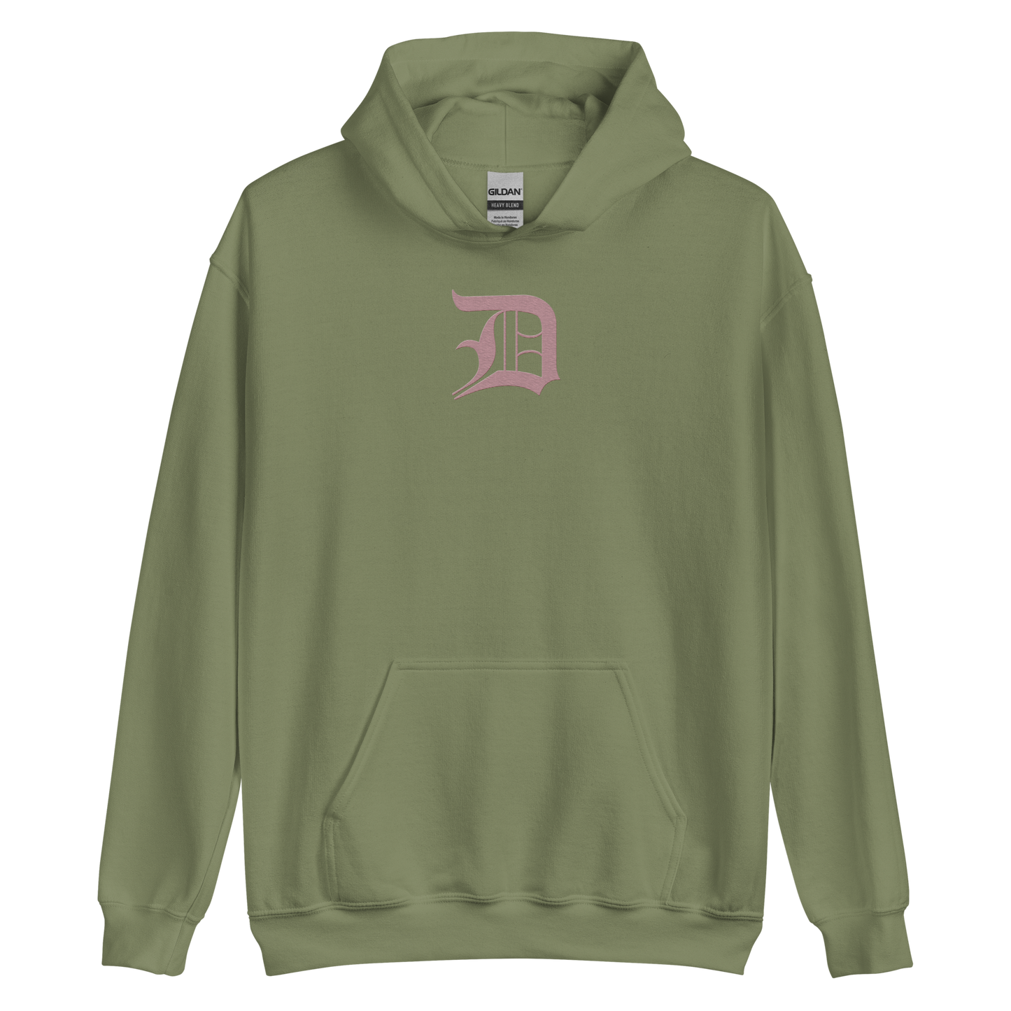 Detroit 'Old English D' Hoodie (Cherry Blossom Pink) | Unisex Standard - Emb.