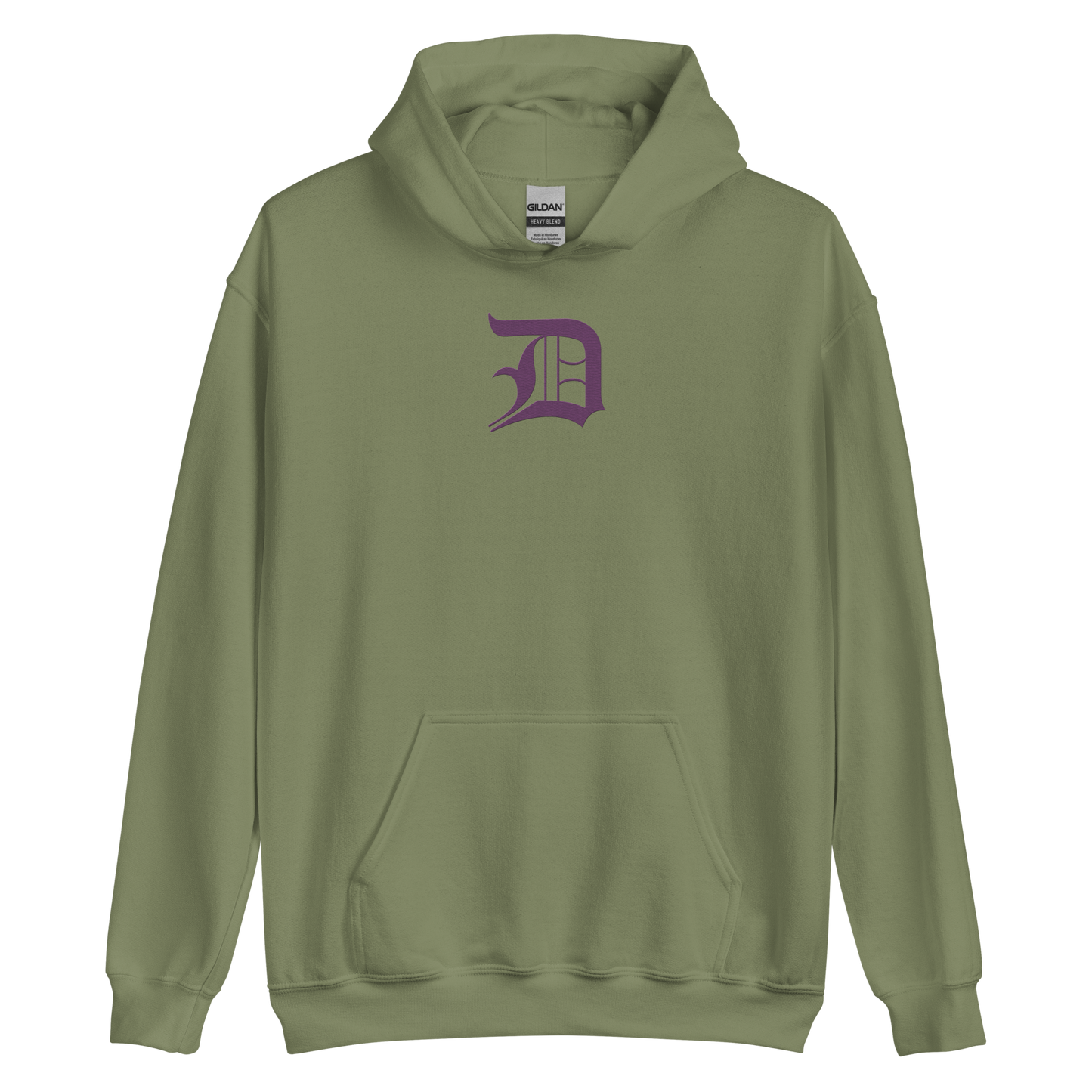 Detroit 'Old English D' Hoodie (Plum) | Unisex Standard - Emb.