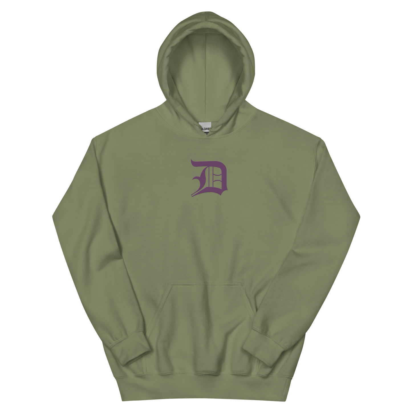 Detroit 'Old English D' Hoodie (Plum) | Unisex Standard - Emb.