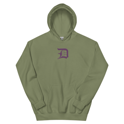 Detroit 'Old English D' Hoodie (Plum) | Unisex Standard - Emb.