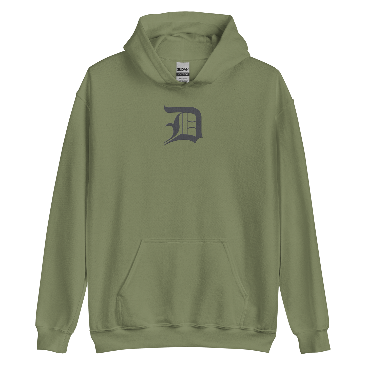 Detroit 'Old English D' Hoodie (Iron Ore Grey) | Unisex Standard - Emb.