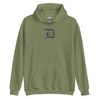 Detroit 'Old English D' Hoodie (Iron Ore Grey) | Unisex Standard - Emb.