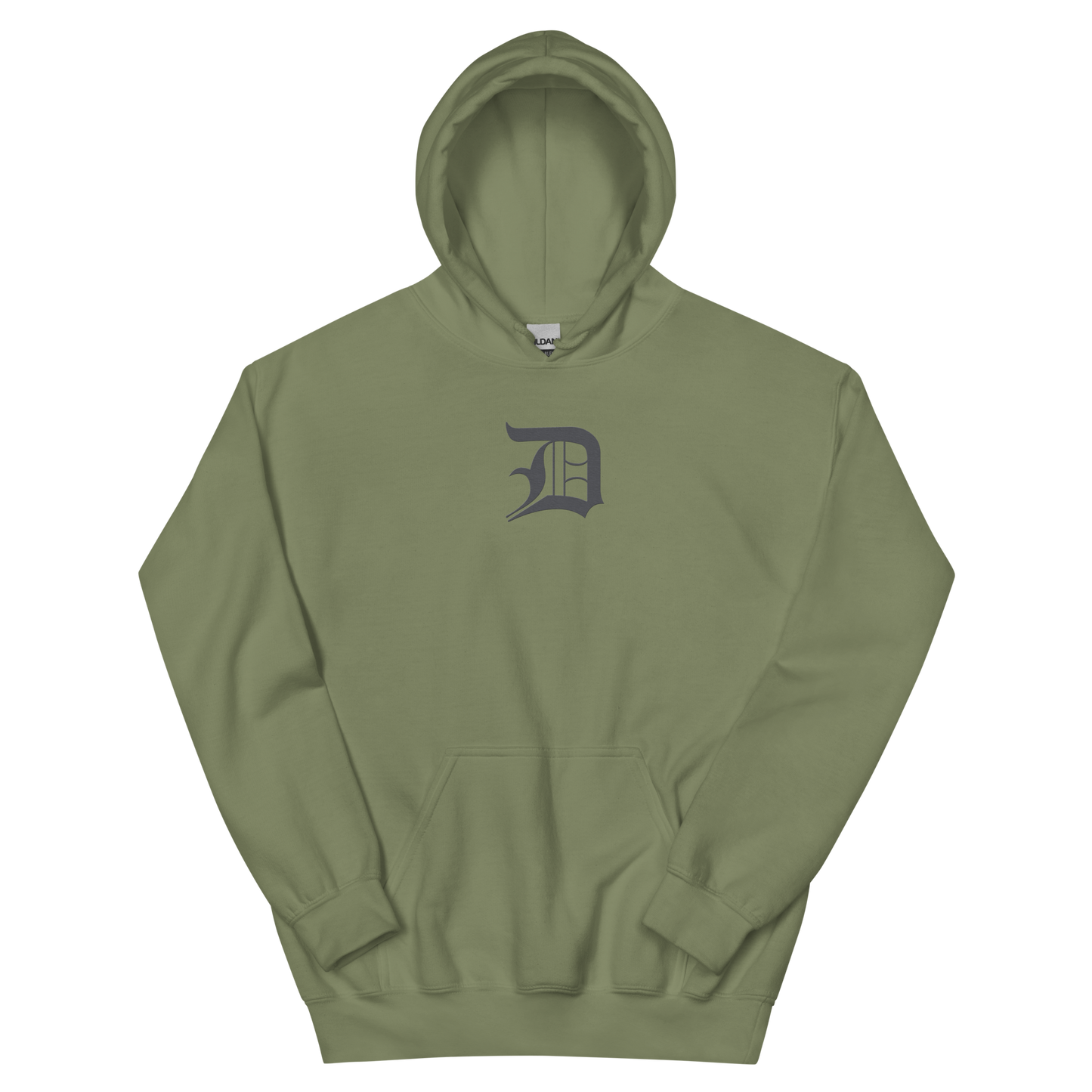 Detroit 'Old English D' Hoodie (Iron Ore Grey) | Unisex Standard - Emb.