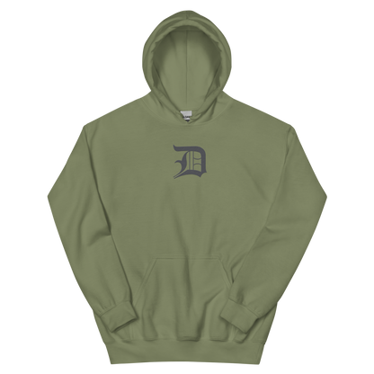 Detroit 'Old English D' Hoodie (Iron Ore Grey) | Unisex Standard - Emb.