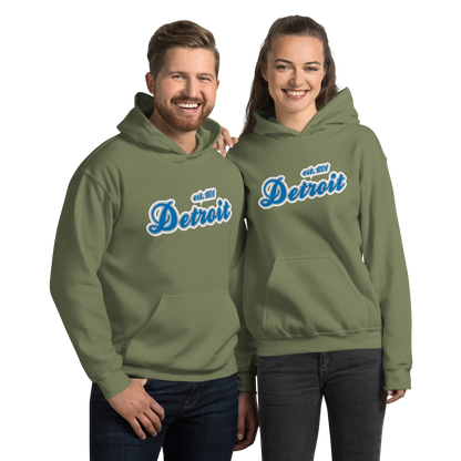 'Detroit EST. 1701' Hoodie (Azure Script Font) | Unisex Standard