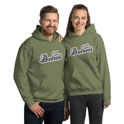 'Detroit EST. 1701' Hoodie (Iron Ore Grey Script Font) | Unisex Standard