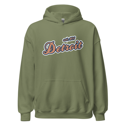 'Detroit EST. 1701' Hoodie (Copper Script Font) | Unisex Standard