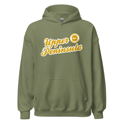 'Upper Peninsula EST. 1837' Hoodie (Gold Script Font) | Unisex Standard