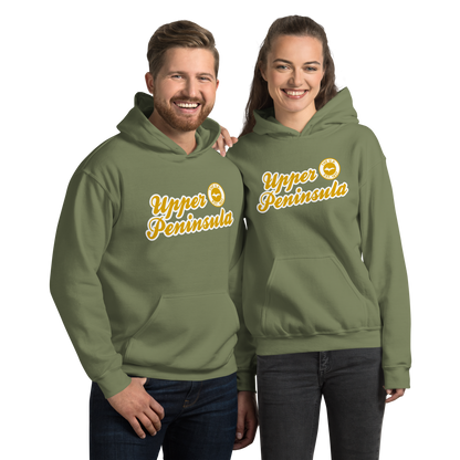 'Upper Peninsula EST. 1837' Hoodie (Gold Script Font) | Unisex Standard