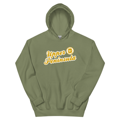 'Upper Peninsula EST. 1837' Hoodie (Gold Script Font) | Unisex Standard