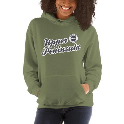 'Upper Peninsula EST. 1837' Hoodie (Iron Ore Grey Script Font) | Unisex Standard