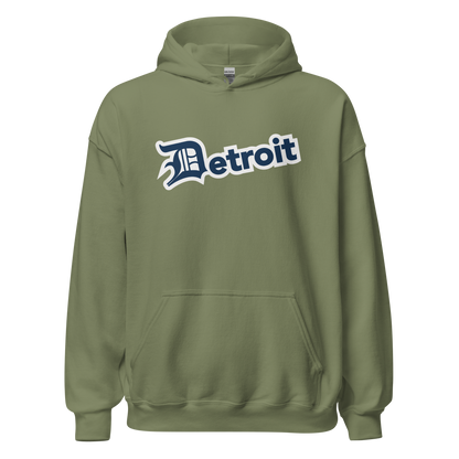 'Detroit' Hoodie (Navy w/ Old English 'D') | Unisex Standard