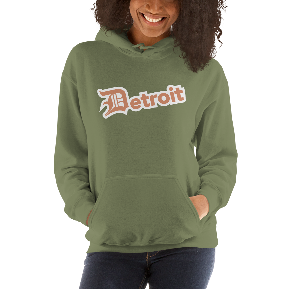 'Detroit' Hoodie (Copper w/ Old English 'D') | Unisex Standard