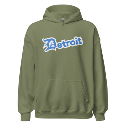 'Detroit' Hoodie (Azure w/ Old English 'D') | Unisex Standard