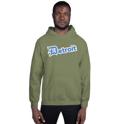 'Detroit' Hoodie (Azure w/ Old English 'D') | Unisex Standard