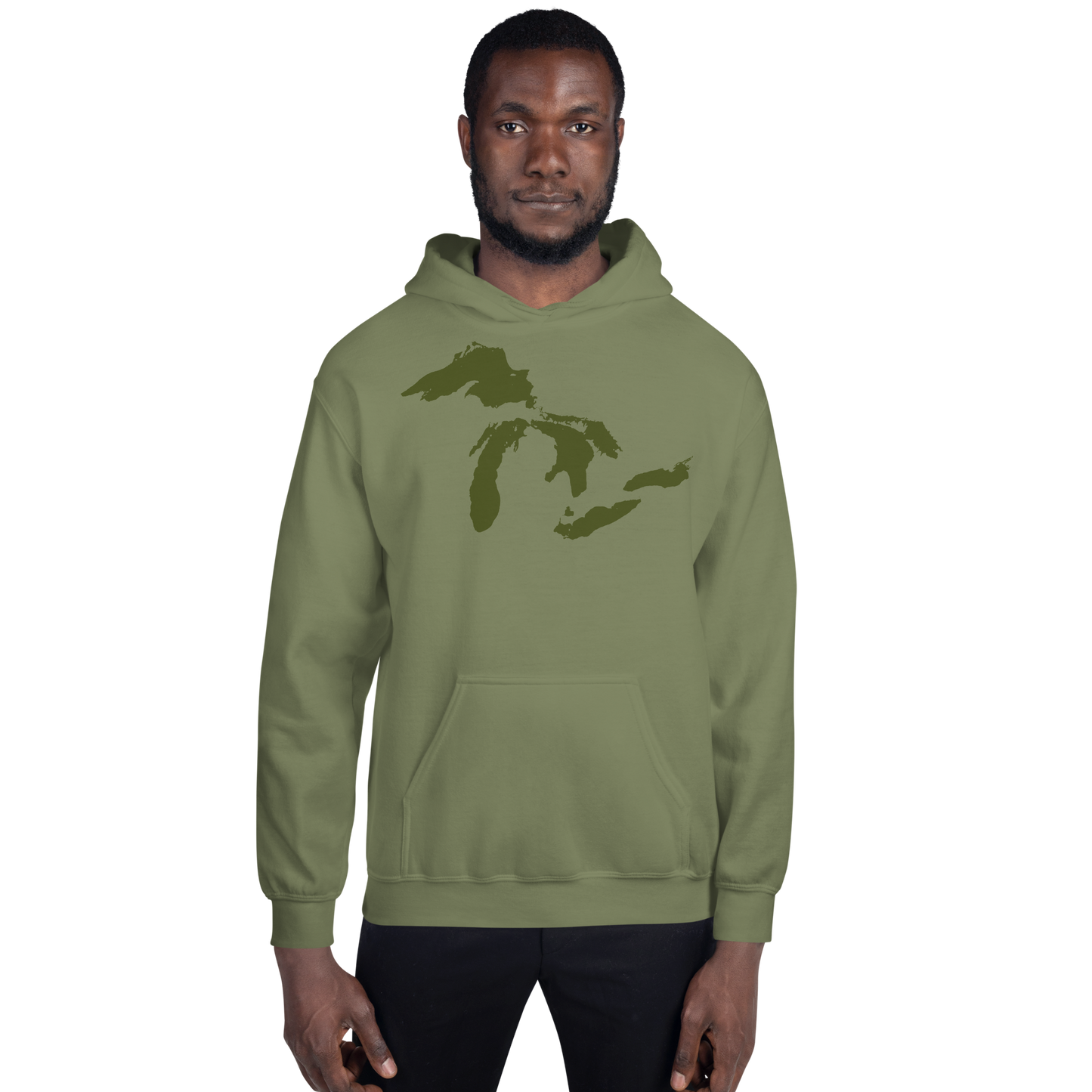 Great Lakes Hoodie (Army Green) | Unisex Standard