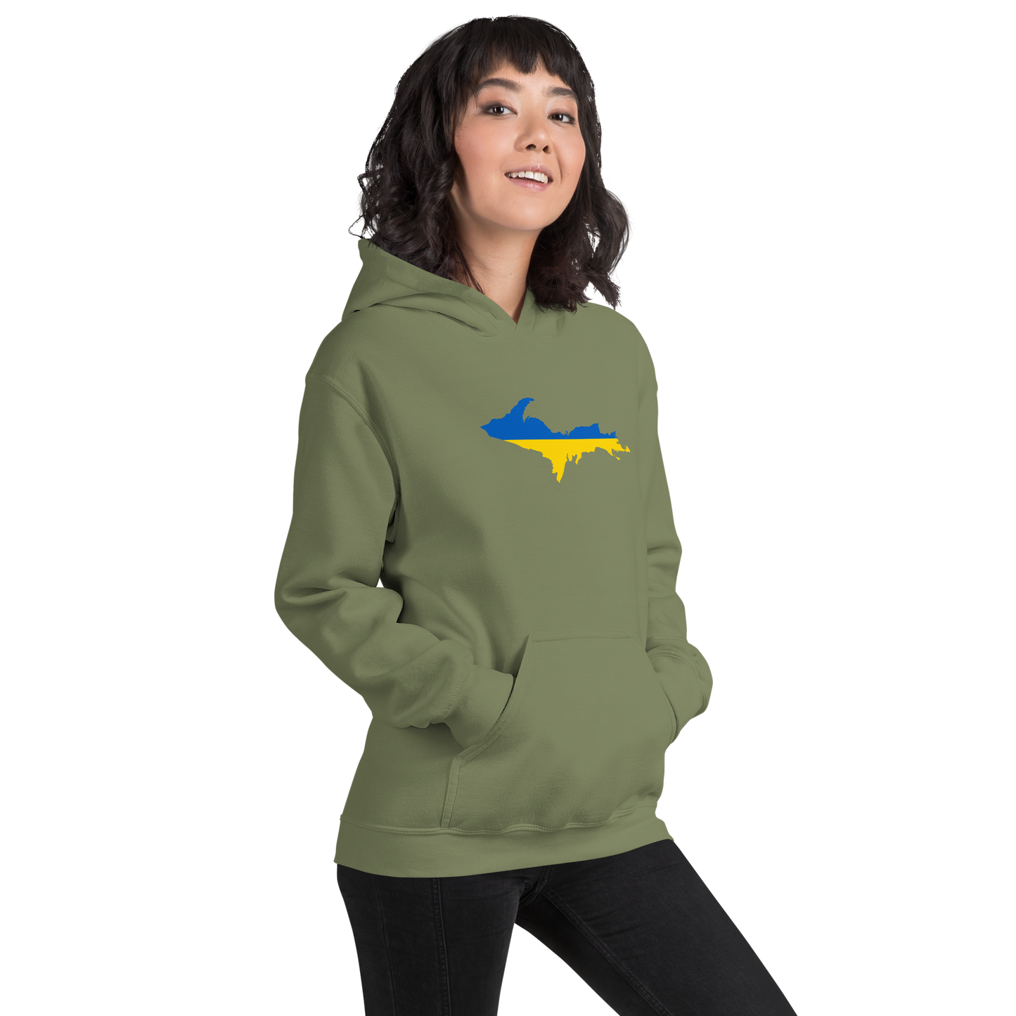 Michigan Upper Peninsula Hoodie (w/ UP Ukraine Outline) | Unisex Standard