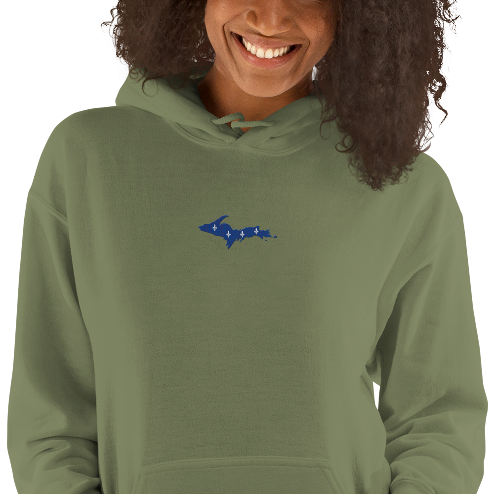 Michigan Upper Peninsula Hoodie (w/ Embroidered UP Quebec Flag Outline) | Unisex Standard