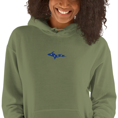 Michigan Upper Peninsula Hoodie (w/ Embroidered UP Quebec Flag Outline) | Unisex Standard