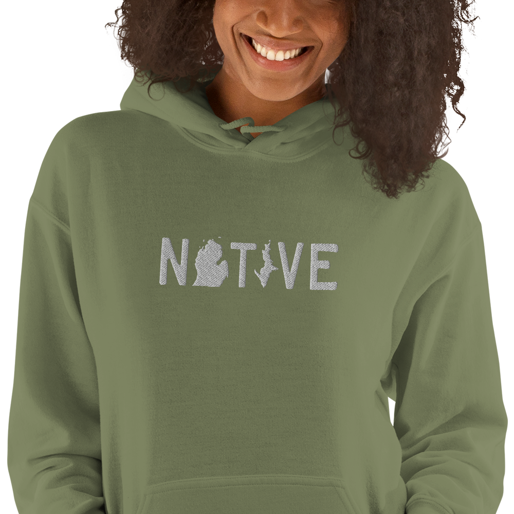 Michigan 'Native' Hoodie (Licence Plate Font) | Unisex Standard - Emb.