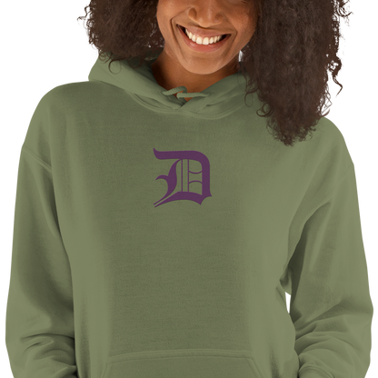 Detroit 'Old English D' Hoodie (Plum) | Unisex Standard - Emb.