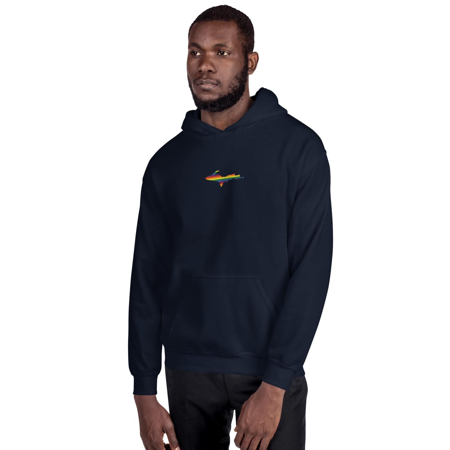 Michigan Upper Peninsula Hoodie (w/ Embroidered UP Pride Flag Outline) | Unisex Standard