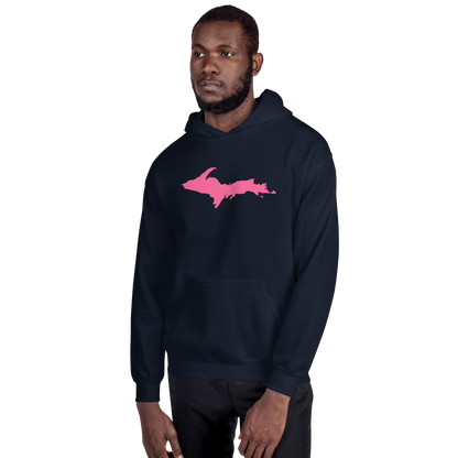 Michigan Upper Peninsula Hoodie (w/ Pink UP Outline) | Unisex Standard