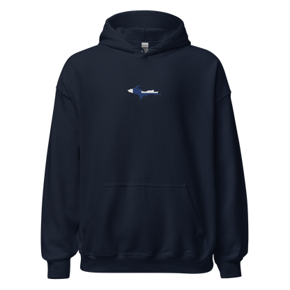 Michigan Upper Peninsula Hoodie (w/ Embroidered UP Finland Flag Outline) | Unisex Standard