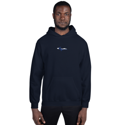 Michigan Upper Peninsula Hoodie (w/ Embroidered UP Finland Flag Outline) | Unisex Standard