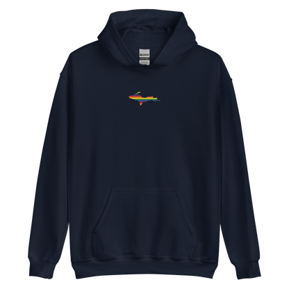 Michigan Upper Peninsula Hoodie (w/ Embroidered UP Pride Flag Outline) | Unisex Standard