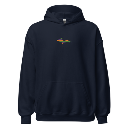 Michigan Upper Peninsula Hoodie (w/ Embroidered UP Pride Flag Outline) | Unisex Standard