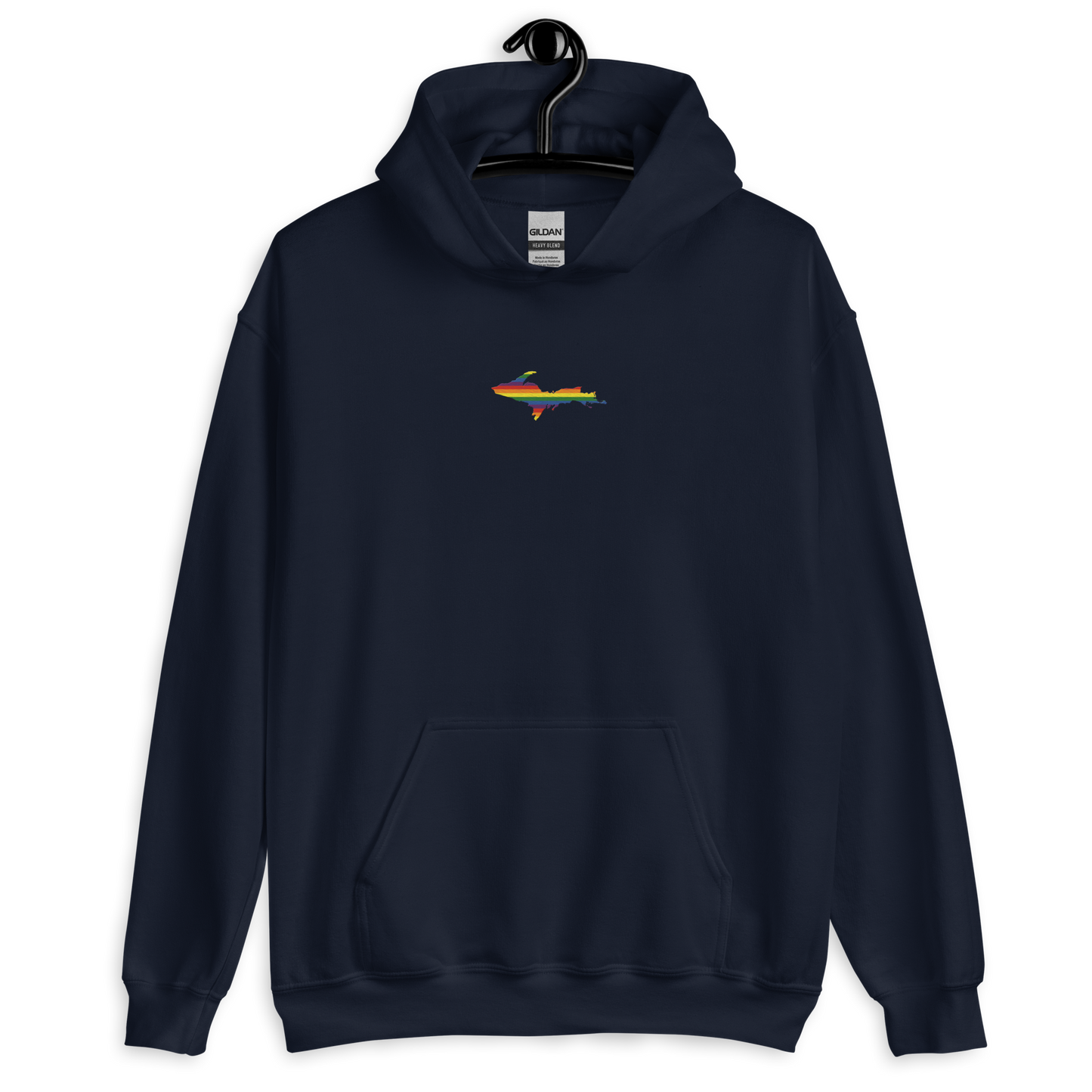 Michigan Upper Peninsula Hoodie (w/ Embroidered UP Pride Flag Outline) | Unisex Standard